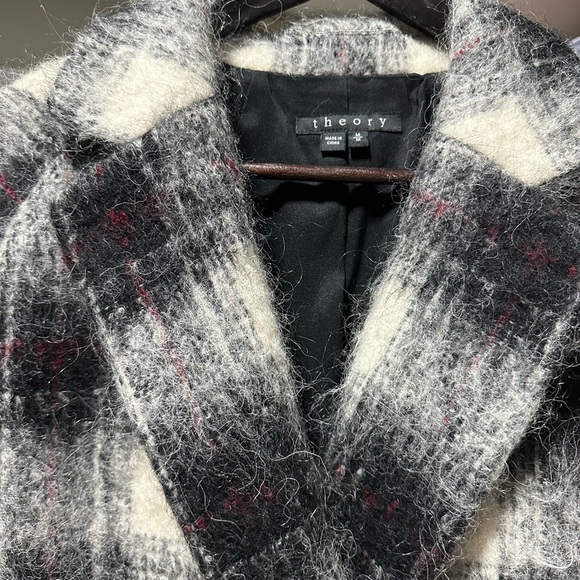 Theory Black and White Plaid Utility Jacket - Picture 5 of 8